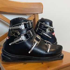 Rare vintage  leather ski boots